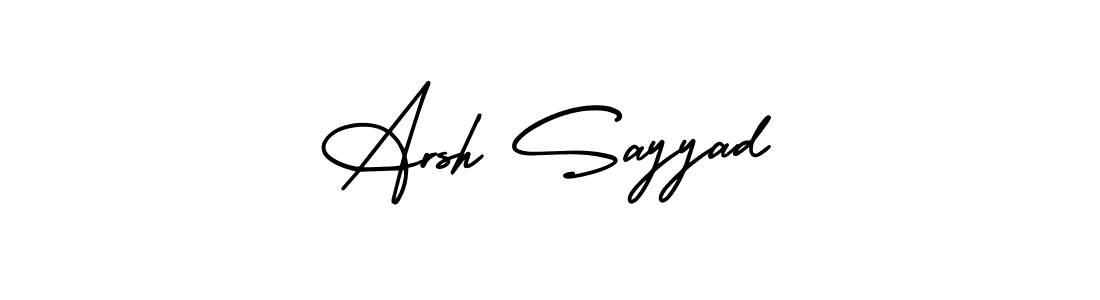 Create a beautiful signature design for name Arsh Sayyad. With this signature (AmerikaSignatureDemo-Regular) fonts, you can make a handwritten signature for free. Arsh Sayyad signature style 3 images and pictures png