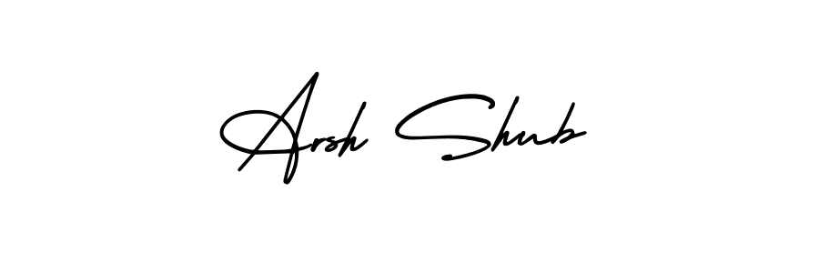 AmerikaSignatureDemo-Regular is a professional signature style that is perfect for those who want to add a touch of class to their signature. It is also a great choice for those who want to make their signature more unique. Get Arsh Shub name to fancy signature for free. Arsh Shub signature style 3 images and pictures png