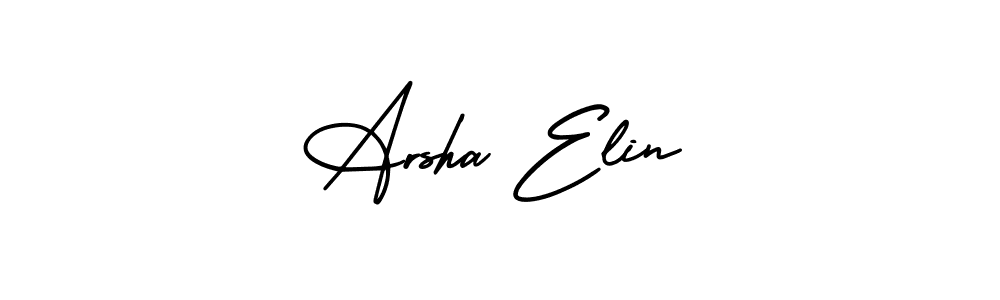Create a beautiful signature design for name Arsha Elin. With this signature (AmerikaSignatureDemo-Regular) fonts, you can make a handwritten signature for free. Arsha Elin signature style 3 images and pictures png