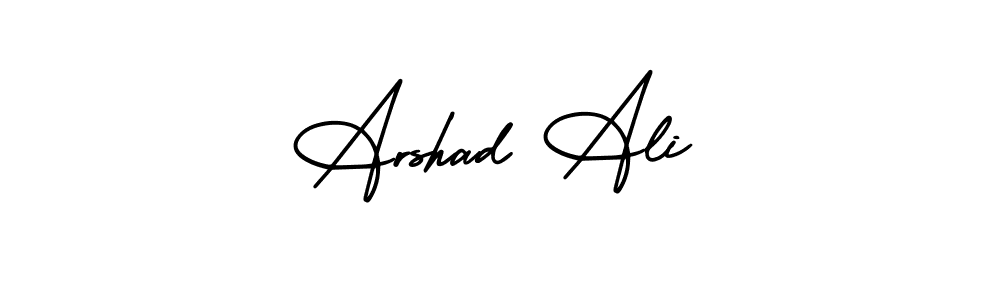 AmerikaSignatureDemo-Regular is a professional signature style that is perfect for those who want to add a touch of class to their signature. It is also a great choice for those who want to make their signature more unique. Get Arshad Ali name to fancy signature for free. Arshad Ali signature style 3 images and pictures png