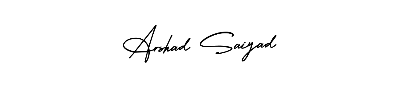 Similarly AmerikaSignatureDemo-Regular is the best handwritten signature design. Signature creator online .You can use it as an online autograph creator for name Arshad Saiyad. Arshad Saiyad signature style 3 images and pictures png