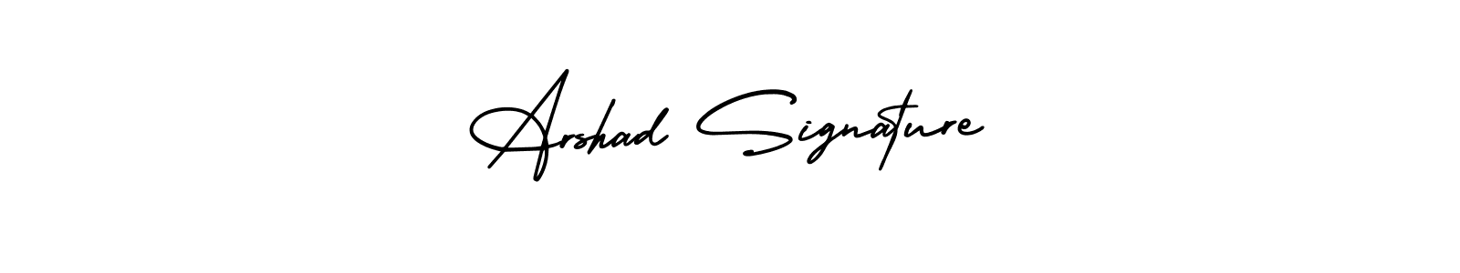 The best way (AmerikaSignatureDemo-Regular) to make a short signature is to pick only two or three words in your name. The name Arshad Signature include a total of six letters. For converting this name. Arshad Signature signature style 3 images and pictures png