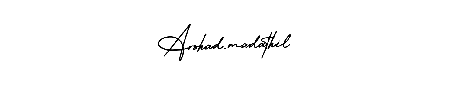 How to make Arshad.madathil signature? AmerikaSignatureDemo-Regular is a professional autograph style. Create handwritten signature for Arshad.madathil name. Arshad.madathil signature style 3 images and pictures png