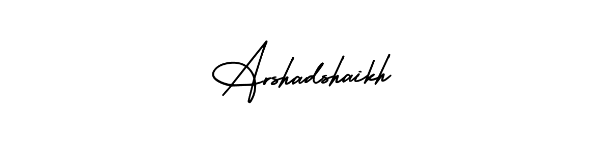 How to Draw Arshadshaikh signature style? AmerikaSignatureDemo-Regular is a latest design signature styles for name Arshadshaikh. Arshadshaikh signature style 3 images and pictures png