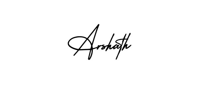 You should practise on your own different ways (AmerikaSignatureDemo-Regular) to write your name (Arshath) in signature. don't let someone else do it for you. Arshath signature style 3 images and pictures png