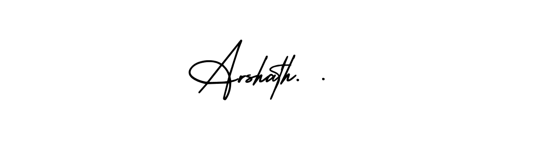 The best way (AmerikaSignatureDemo-Regular) to make a short signature is to pick only two or three words in your name. The name Arshath. .  include a total of six letters. For converting this name. Arshath. .  signature style 3 images and pictures png