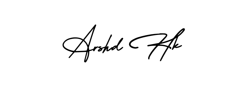Design your own signature with our free online signature maker. With this signature software, you can create a handwritten (AmerikaSignatureDemo-Regular) signature for name Arshd Hk. Arshd Hk signature style 3 images and pictures png