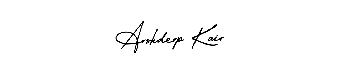 You should practise on your own different ways (AmerikaSignatureDemo-Regular) to write your name (Arshderp Kair) in signature. don't let someone else do it for you. Arshderp Kair signature style 3 images and pictures png