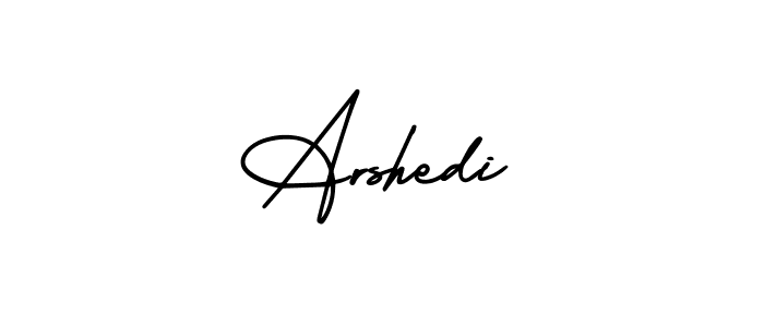 Design your own signature with our free online signature maker. With this signature software, you can create a handwritten (AmerikaSignatureDemo-Regular) signature for name Arshedi. Arshedi signature style 3 images and pictures png