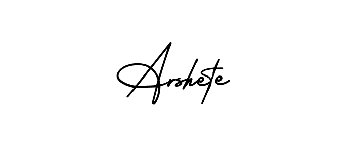 Make a beautiful signature design for name Arshete. With this signature (AmerikaSignatureDemo-Regular) style, you can create a handwritten signature for free. Arshete signature style 3 images and pictures png