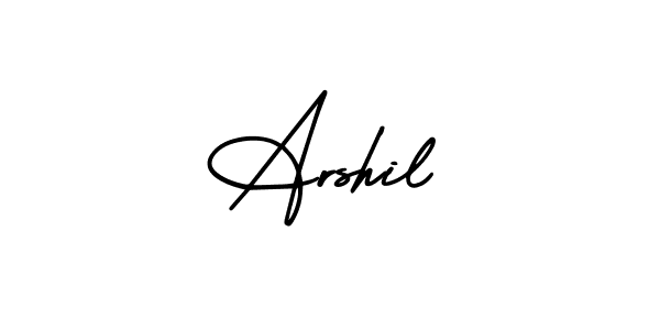 How to make Arshil signature? AmerikaSignatureDemo-Regular is a professional autograph style. Create handwritten signature for Arshil name. Arshil signature style 3 images and pictures png