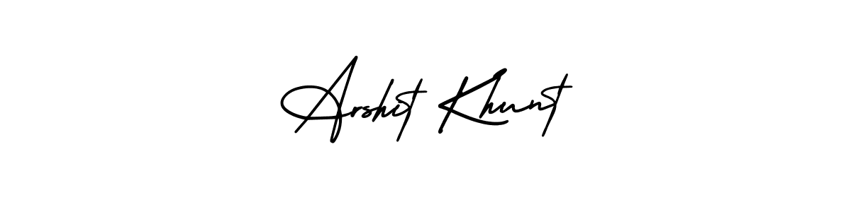 Similarly AmerikaSignatureDemo-Regular is the best handwritten signature design. Signature creator online .You can use it as an online autograph creator for name Arshit Khunt. Arshit Khunt signature style 3 images and pictures png