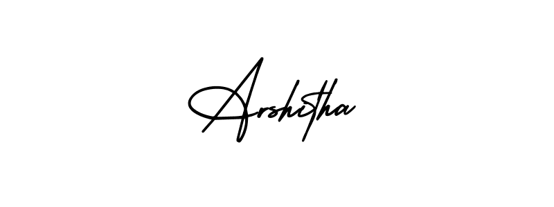 How to make Arshitha name signature. Use AmerikaSignatureDemo-Regular style for creating short signs online. This is the latest handwritten sign. Arshitha signature style 3 images and pictures png