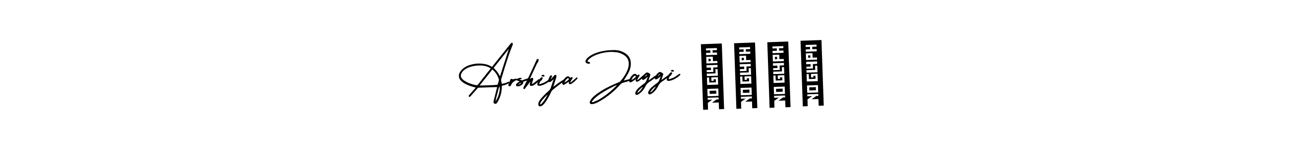 How to make Arshiya Jaggi ❤️❤️ name signature. Use AmerikaSignatureDemo-Regular style for creating short signs online. This is the latest handwritten sign. Arshiya Jaggi ❤️❤️ signature style 3 images and pictures png
