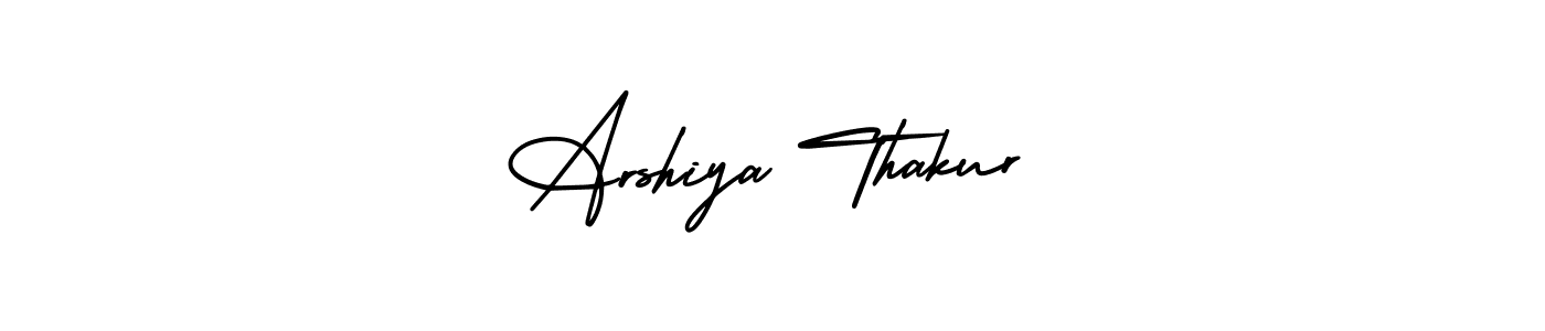 This is the best signature style for the Arshiya Thakur name. Also you like these signature font (AmerikaSignatureDemo-Regular). Mix name signature. Arshiya Thakur signature style 3 images and pictures png