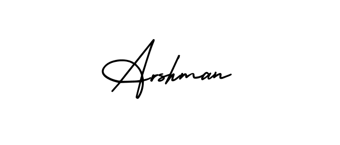Make a beautiful signature design for name Arshman. With this signature (AmerikaSignatureDemo-Regular) style, you can create a handwritten signature for free. Arshman signature style 3 images and pictures png
