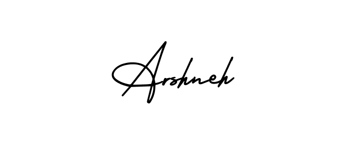 Create a beautiful signature design for name Arshneh. With this signature (AmerikaSignatureDemo-Regular) fonts, you can make a handwritten signature for free. Arshneh signature style 3 images and pictures png