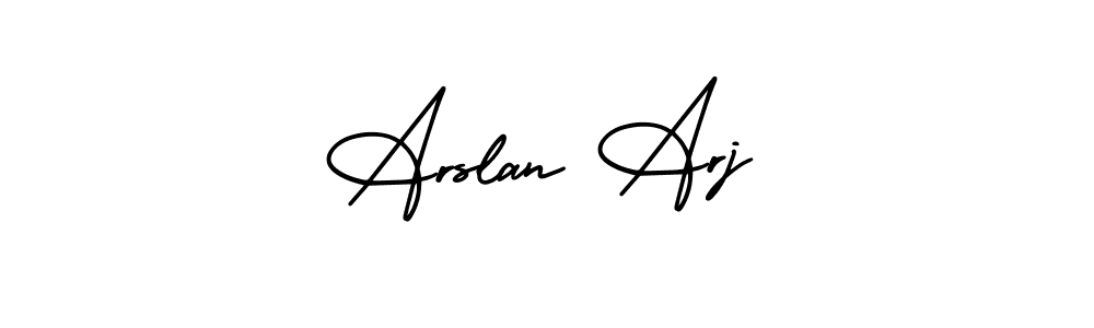 Also You can easily find your signature by using the search form. We will create Arslan Arj name handwritten signature images for you free of cost using AmerikaSignatureDemo-Regular sign style. Arslan Arj signature style 3 images and pictures png