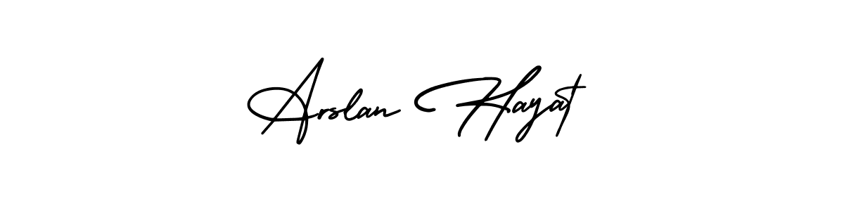 Design your own signature with our free online signature maker. With this signature software, you can create a handwritten (AmerikaSignatureDemo-Regular) signature for name Arslan Hayat. Arslan Hayat signature style 3 images and pictures png