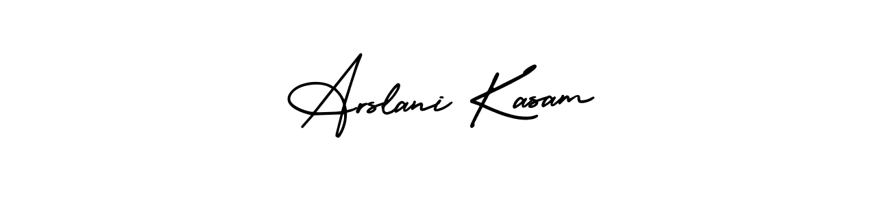 How to Draw Arslani Kasam signature style? AmerikaSignatureDemo-Regular is a latest design signature styles for name Arslani Kasam. Arslani Kasam signature style 3 images and pictures png