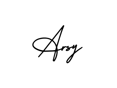 Design your own signature with our free online signature maker. With this signature software, you can create a handwritten (AmerikaSignatureDemo-Regular) signature for name Arsy. Arsy signature style 3 images and pictures png