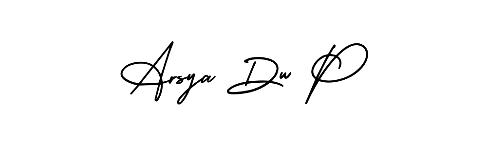 AmerikaSignatureDemo-Regular is a professional signature style that is perfect for those who want to add a touch of class to their signature. It is also a great choice for those who want to make their signature more unique. Get Arsya Dw P name to fancy signature for free. Arsya Dw P signature style 3 images and pictures png