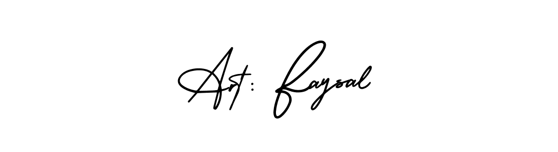The best way (AmerikaSignatureDemo-Regular) to make a short signature is to pick only two or three words in your name. The name Art: Faysal include a total of six letters. For converting this name. Art: Faysal signature style 3 images and pictures png