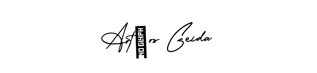 if you are searching for the best signature style for your name Artūrs Geida. so please give up your signature search. here we have designed multiple signature styles  using AmerikaSignatureDemo-Regular. Artūrs Geida signature style 3 images and pictures png