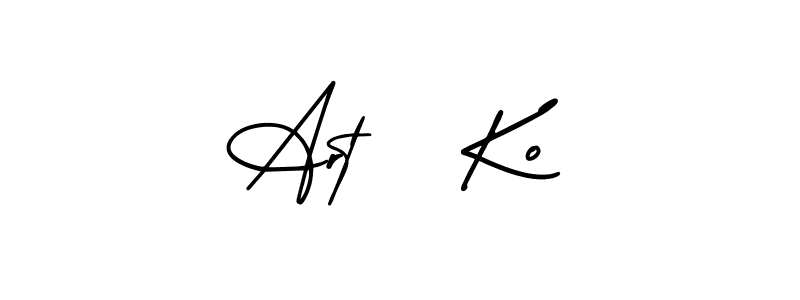 Use a signature maker to create a handwritten signature online. With this signature software, you can design (AmerikaSignatureDemo-Regular) your own signature for name Art   Ko. Art   Ko signature style 3 images and pictures png