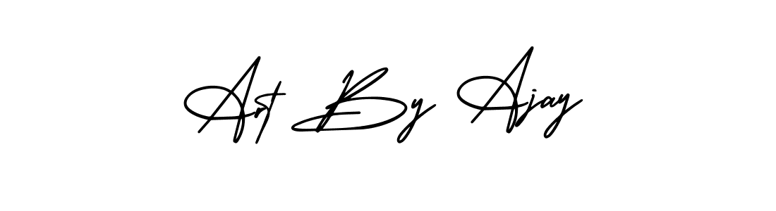 This is the best signature style for the Art By Ajay name. Also you like these signature font (AmerikaSignatureDemo-Regular). Mix name signature. Art By Ajay signature style 3 images and pictures png