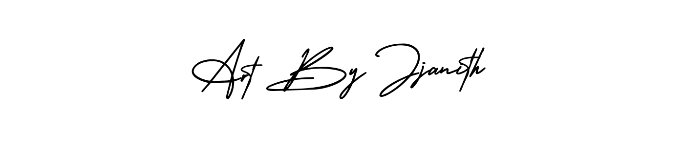 You should practise on your own different ways (AmerikaSignatureDemo-Regular) to write your name (Art By Jjanith) in signature. don't let someone else do it for you. Art By Jjanith signature style 3 images and pictures png