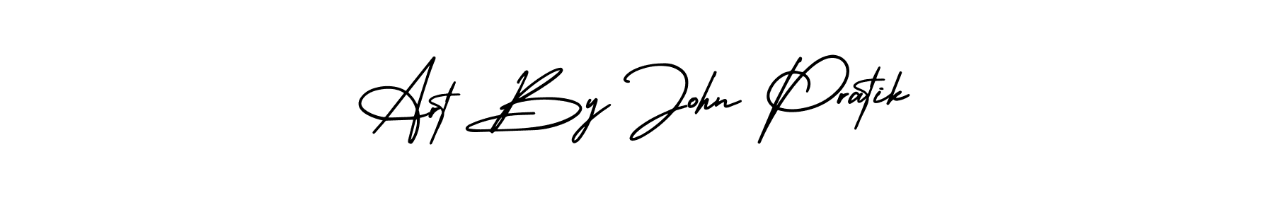 Art By John Pratik stylish signature style. Best Handwritten Sign (AmerikaSignatureDemo-Regular) for my name. Handwritten Signature Collection Ideas for my name Art By John Pratik. Art By John Pratik signature style 3 images and pictures png