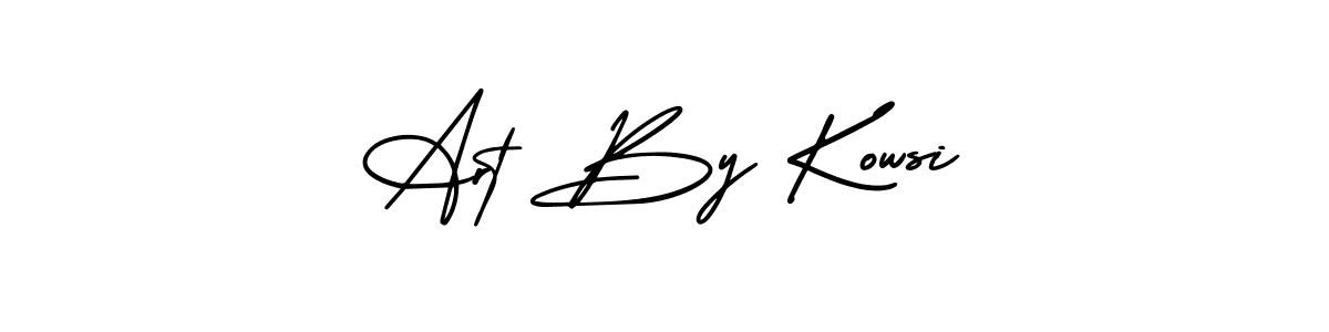 Design your own signature with our free online signature maker. With this signature software, you can create a handwritten (AmerikaSignatureDemo-Regular) signature for name Art By Kowsi. Art By Kowsi signature style 3 images and pictures png