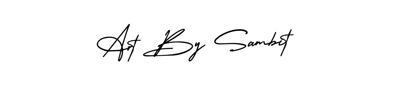 This is the best signature style for the Art By Sambit name. Also you like these signature font (AmerikaSignatureDemo-Regular). Mix name signature. Art By Sambit signature style 3 images and pictures png