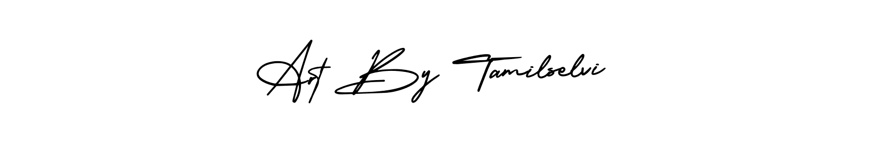 Art By Tamilselvi stylish signature style. Best Handwritten Sign (AmerikaSignatureDemo-Regular) for my name. Handwritten Signature Collection Ideas for my name Art By Tamilselvi. Art By Tamilselvi signature style 3 images and pictures png