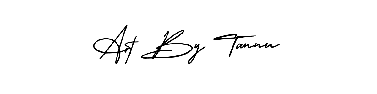 You should practise on your own different ways (AmerikaSignatureDemo-Regular) to write your name (Art By Tannu) in signature. don't let someone else do it for you. Art By Tannu signature style 3 images and pictures png