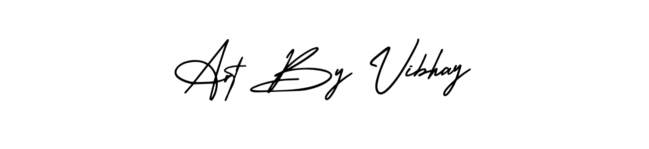 The best way (AmerikaSignatureDemo-Regular) to make a short signature is to pick only two or three words in your name. The name Art By Vibhay include a total of six letters. For converting this name. Art By Vibhay signature style 3 images and pictures png