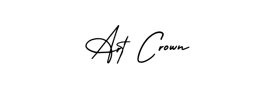 Art Crown stylish signature style. Best Handwritten Sign (AmerikaSignatureDemo-Regular) for my name. Handwritten Signature Collection Ideas for my name Art Crown. Art Crown signature style 3 images and pictures png