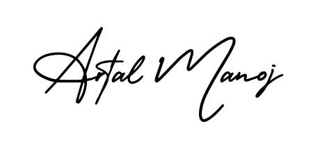 Style your name Artal Manoj with confidence using AmerikaSignatureDemo-Regular signature design. Simple, elegant, and ready for immediate document use. Artal Manoj signature style 3 images and pictures png