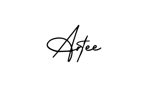 Similarly AmerikaSignatureDemo-Regular is the best handwritten signature design. Signature creator online .You can use it as an online autograph creator for name Artee. Artee signature style 3 images and pictures png