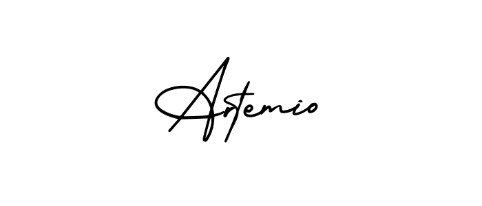 Create a beautiful signature design for name Artemio. With this signature (AmerikaSignatureDemo-Regular) fonts, you can make a handwritten signature for free. Artemio signature style 3 images and pictures png