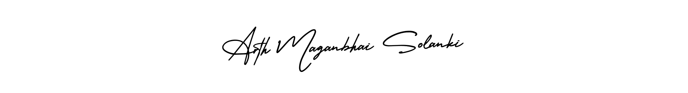 Create a beautiful signature design for name Arth Maganbhai Solanki. With this signature (AmerikaSignatureDemo-Regular) fonts, you can make a handwritten signature for free. Arth Maganbhai Solanki signature style 3 images and pictures png