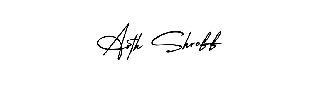 This is the best signature style for the Arth Shroff name. Also you like these signature font (AmerikaSignatureDemo-Regular). Mix name signature. Arth Shroff signature style 3 images and pictures png