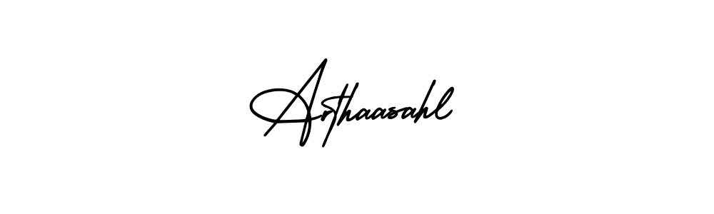 Make a beautiful signature design for name Arthaasahl. With this signature (AmerikaSignatureDemo-Regular) style, you can create a handwritten signature for free. Arthaasahl signature style 3 images and pictures png