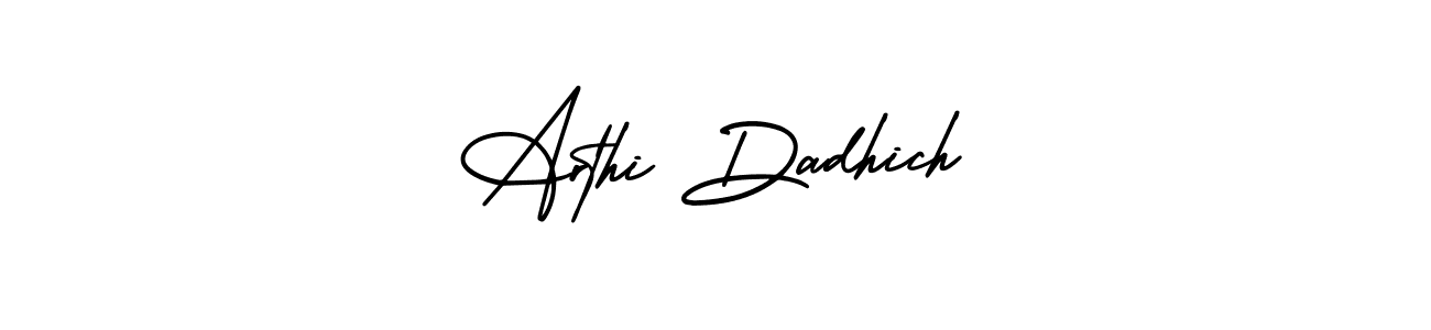 Make a beautiful signature design for name Arthi Dadhich. With this signature (AmerikaSignatureDemo-Regular) style, you can create a handwritten signature for free. Arthi Dadhich signature style 3 images and pictures png