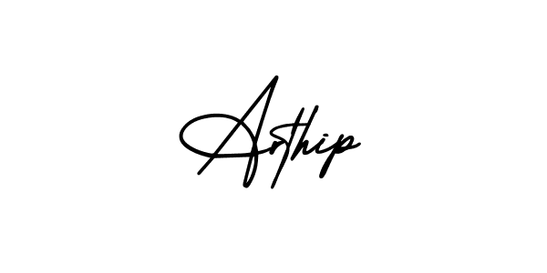 How to make Arthip signature? AmerikaSignatureDemo-Regular is a professional autograph style. Create handwritten signature for Arthip name. Arthip signature style 3 images and pictures png