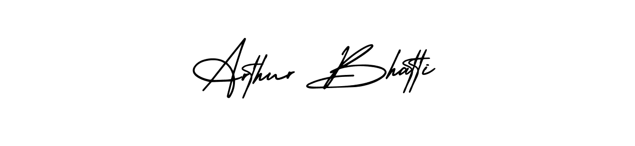 How to make Arthur Bhatti name signature. Use AmerikaSignatureDemo-Regular style for creating short signs online. This is the latest handwritten sign. Arthur Bhatti signature style 3 images and pictures png