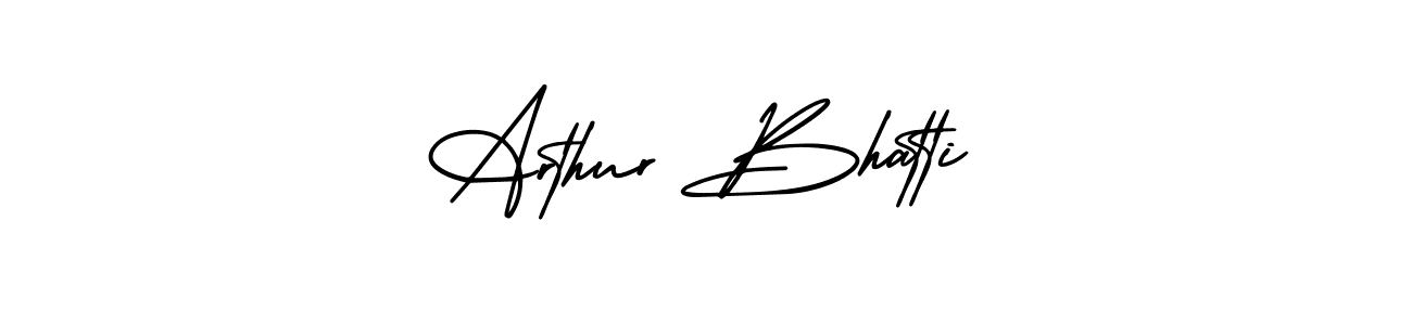 Arthur Bhatti stylish signature style. Best Handwritten Sign (AmerikaSignatureDemo-Regular) for my name. Handwritten Signature Collection Ideas for my name Arthur Bhatti. Arthur Bhatti signature style 3 images and pictures png