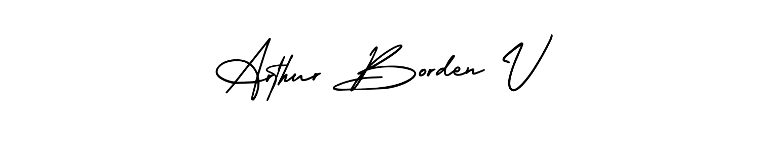 How to Draw Arthur Borden V signature style? AmerikaSignatureDemo-Regular is a latest design signature styles for name Arthur Borden V. Arthur Borden V signature style 3 images and pictures png