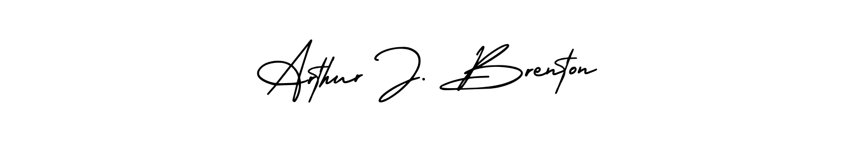 AmerikaSignatureDemo-Regular is a professional signature style that is perfect for those who want to add a touch of class to their signature. It is also a great choice for those who want to make their signature more unique. Get Arthur J. Brenton name to fancy signature for free. Arthur J. Brenton signature style 3 images and pictures png